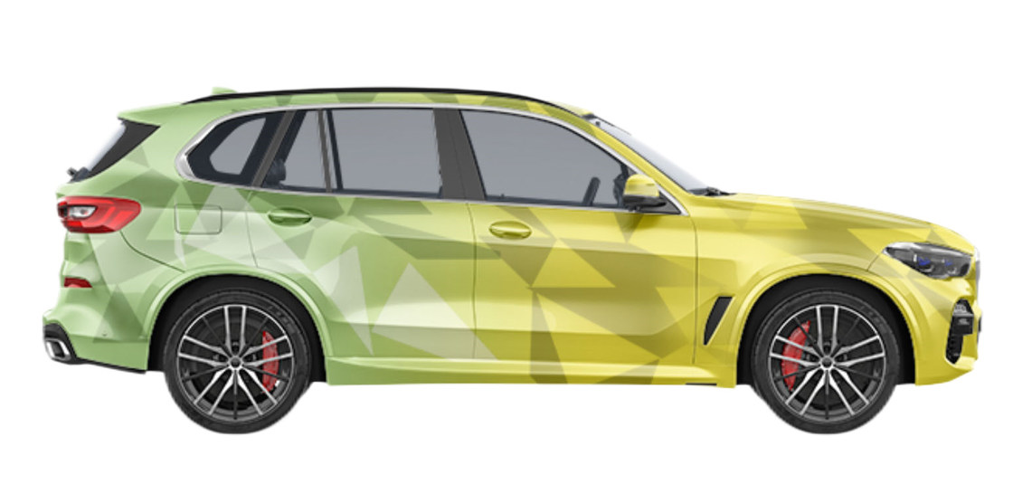 GMT Eco Solvent Custom Car Wrap Vinyl Polyester Car Wrap Film 1.52*18M Yellow Rock