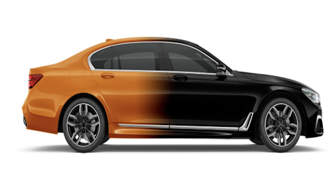 GMT Printable Vinyl Gredient in orange and black Digital Print Car WrapPolymeric Substitute to MPI 1105