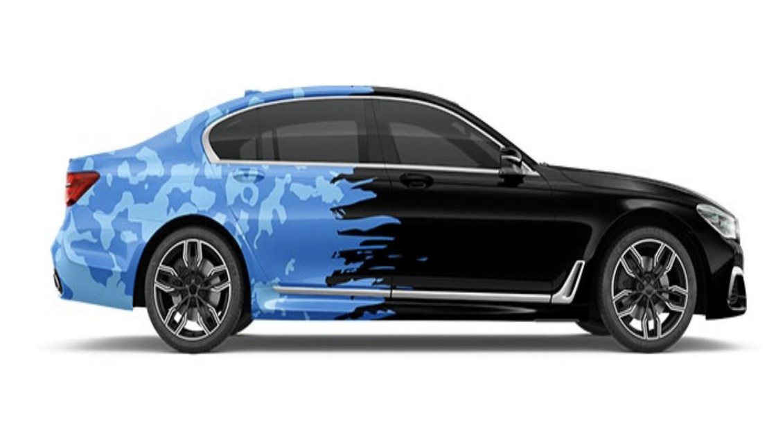 GMT Printable Vinyl Splash in blue and black Digital Print Car Wrap Vinyl Car Wrap Film Substitute to MPI 1105