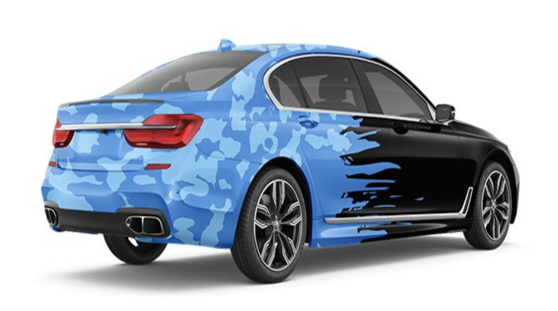 GMT Printable Vinyl Splash in blue and black Digital Print Car Wrap Vinyl Car Wrap Film Substitute to MPI 1105