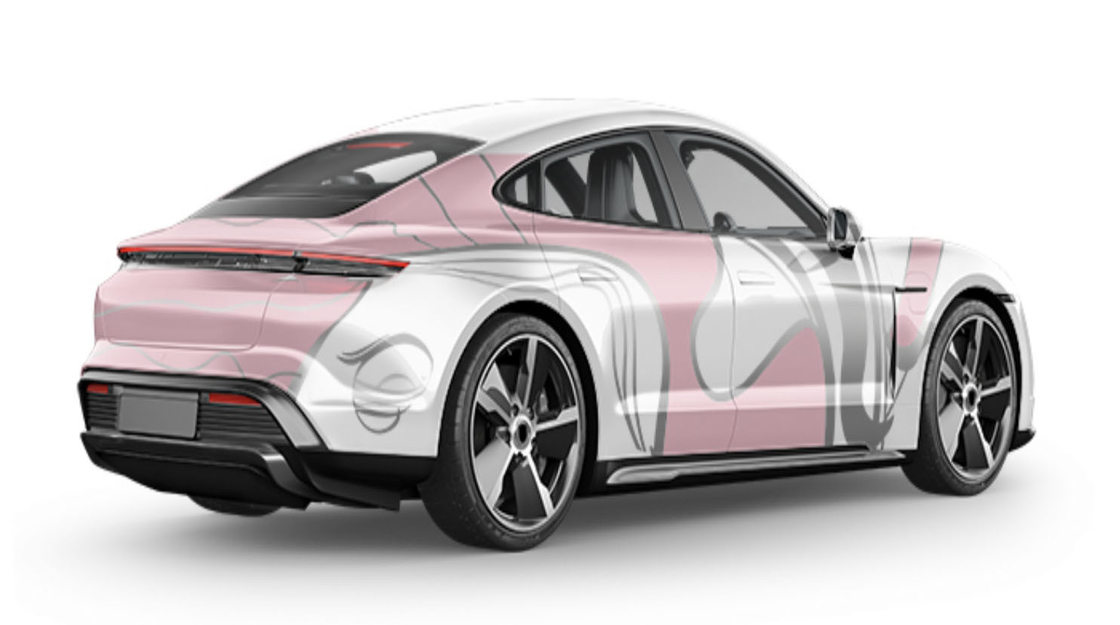 Pink Lines Monomeric Automotive Vinyl Wrap Rolls ISO SGS Approval