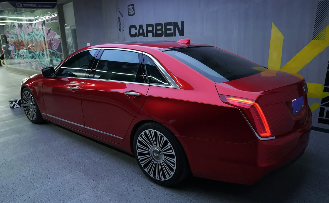 Glossy Red color-changing Vinyl Car Wrap