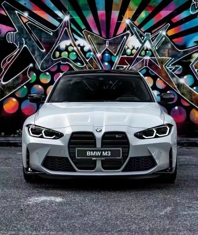 BMW Glossy Pearl White Printed Car Vinyl Wrap Film