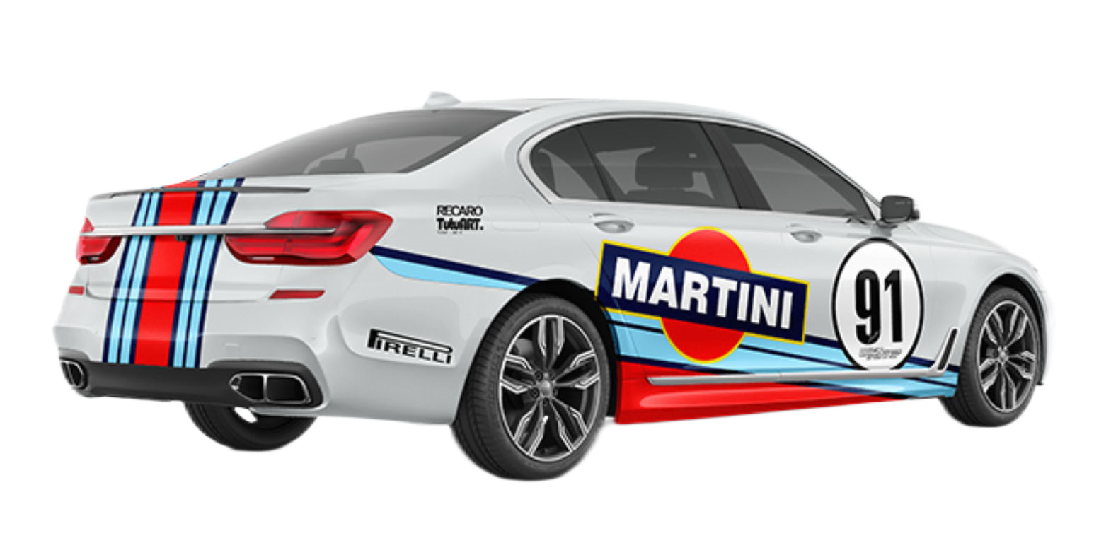 Water Resistant Car Wrap Film Roll Martini 91 Racer 160g Double PE Coated Vinyl Digital
