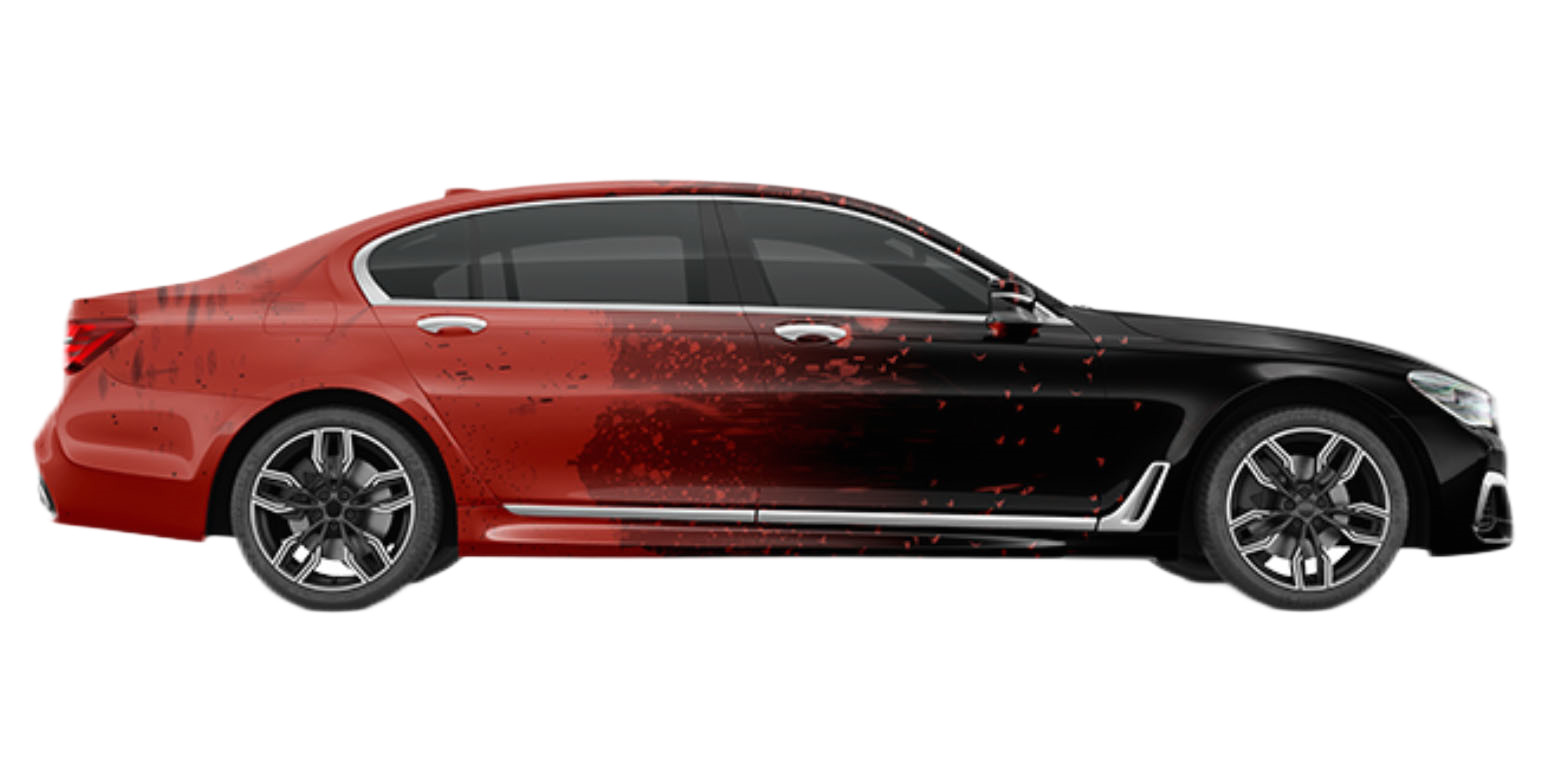 Water Resistant Custom Car Wrap Vinyl 1.52*18m Film Roll Flame In Red And Black