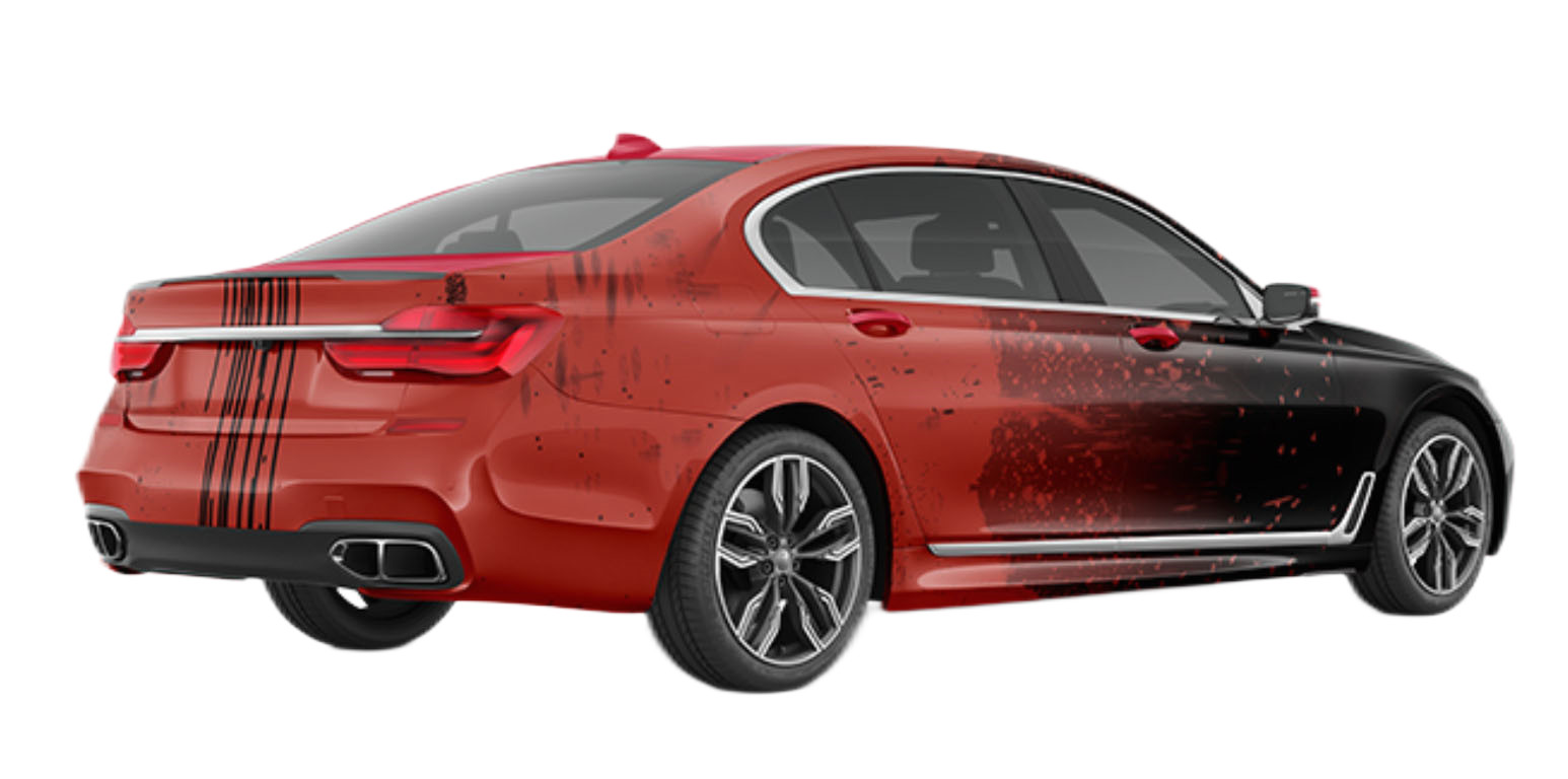 Water Resistant Custom Car Wrap Vinyl 1.52*18m Film Roll Flame In Red And Black