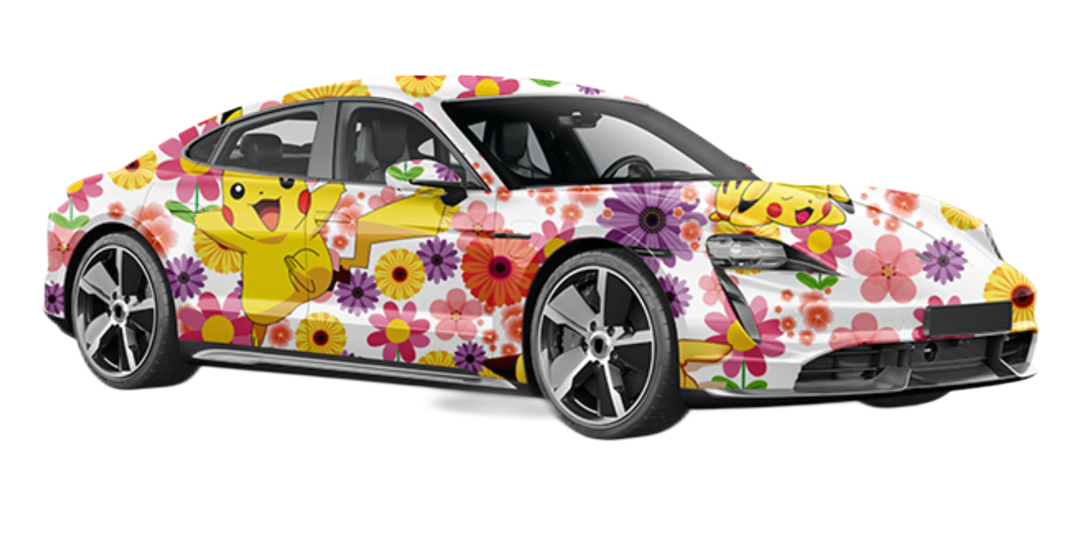 Monomeric Customized Digital Print Car Wrap MPI 1105 Sunflowers Patterns