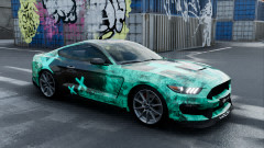 Neon Brush Printed Car Vinyl Wrap Color Changing Car Wrapping Film