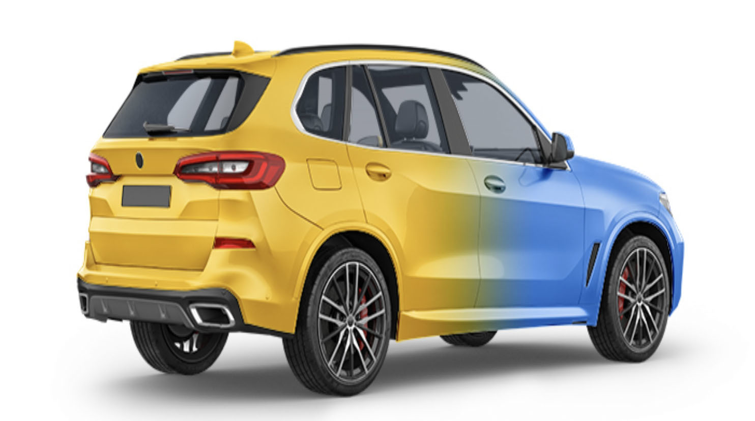 GMT Printable Vinyl Gredient in blue and yellow Digital Print Car Wrap 85-105mircon Polymeric Substitute to MPI 1105